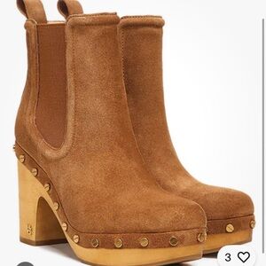 Veronica Beard Clog Boot 9.5 - Camel Brown Retail $450- Look Like No. 6 Boots